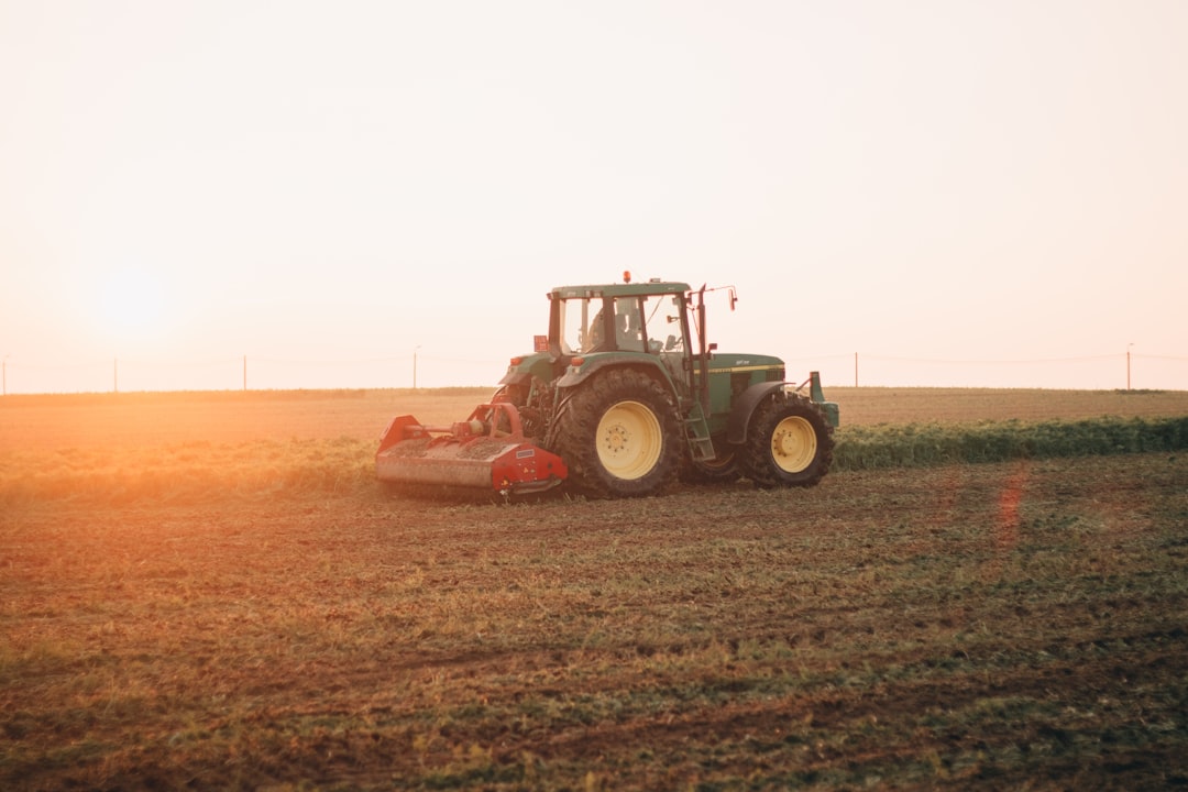 Tractor working a produce field in the Yuma Valley, Arizona